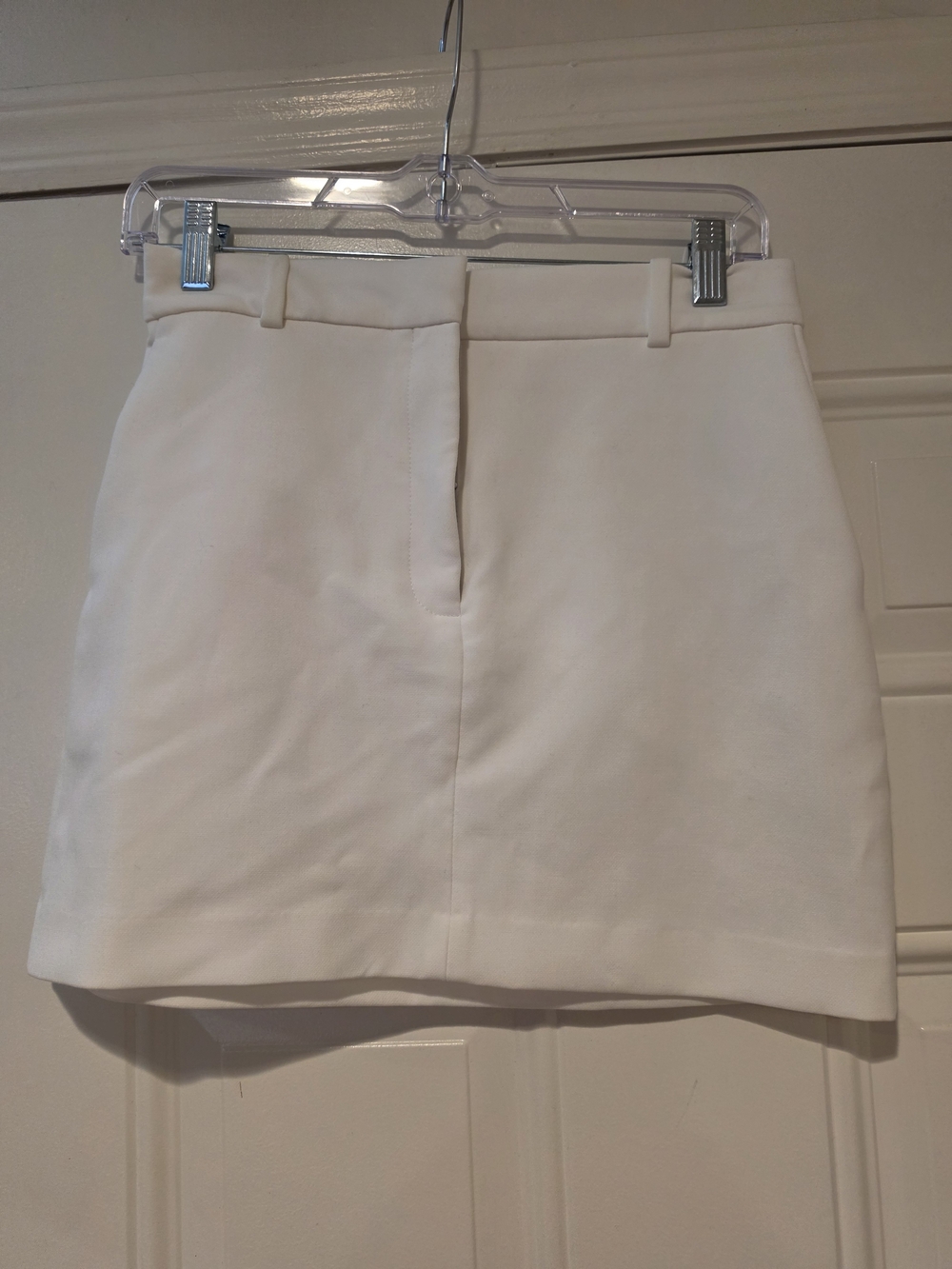 Babaton Ivory High-Waist Mini Skirt